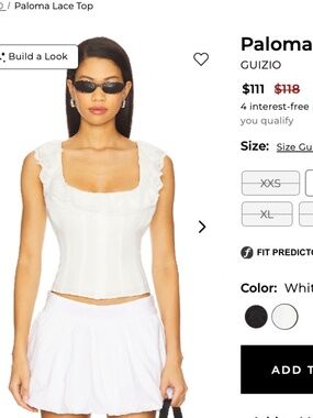 Guizio White Paloma Top